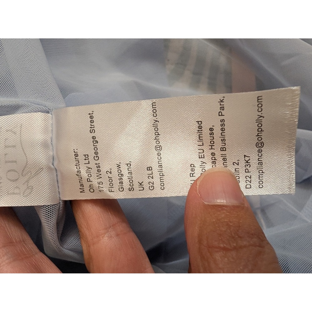 Oh Polly Lysana Blue Sequin Floral Corset Maxi Gown Dress US 6 Prom Formal - Picture 7 of 14